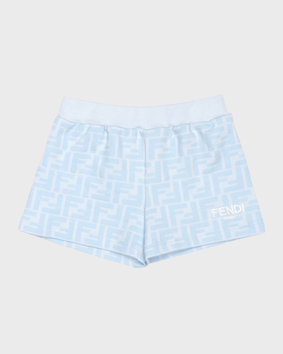 Kid's Faded FF Logo-Print Shorts, Size 6M-24